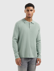 PURE PATH HEAVY KNIT POLO Army Green