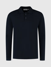 Afbeelding in Gallery-weergave laden, PURE PATH HEAVY KNIT POLO Dark Navy