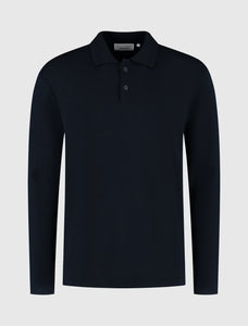 PURE PATH HEAVY KNIT POLO Dark Navy
