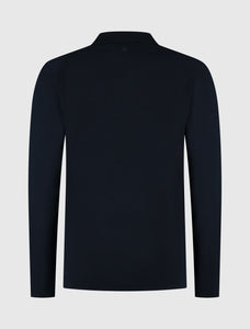 PURE PATH HEAVY KNIT POLO Dark Navy
