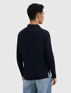PURE PATH HEAVY KNIT POLO Dark Navy