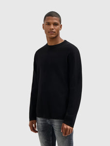 PURE PATH HEAVY KNIT SWEATER Black