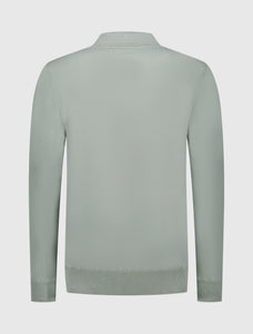 PURE PATH KNIT HALF-ZIP POLO Army Green