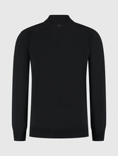 Afbeelding in Gallery-weergave laden, PURE PATH KNIT HIDDEN HALF-ZIP SWEATER Black
