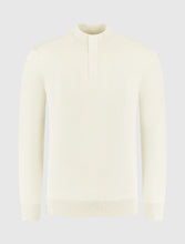 Afbeelding in Gallery-weergave laden, PURE PATH KNIT HIDDEN HALF-ZIP SWEATER Ecru
