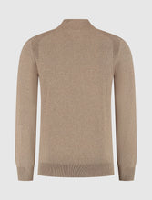 Afbeelding in Gallery-weergave laden, PURE PATH KNIT HIDDEN HALF-ZIP SWEATER Taupe Melange