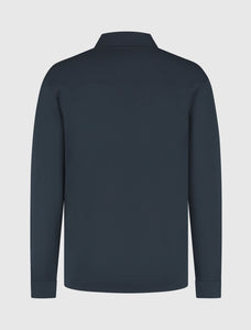 PURE PATH HEAVY KNIT FULL-ZIP CARDIGAN Dark Navy