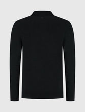 Afbeelding in Gallery-weergave laden, PURE PATH TOWEL KNIT HALF-ZIP POLO Black