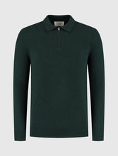 Afbeelding in Gallery-weergave laden, PURE PATH TOWEL KNIT HALF-ZIP POLO Dark Green