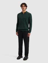 Afbeelding in Gallery-weergave laden, PURE PATH TOWEL KNIT HALF-ZIP POLO Dark Green