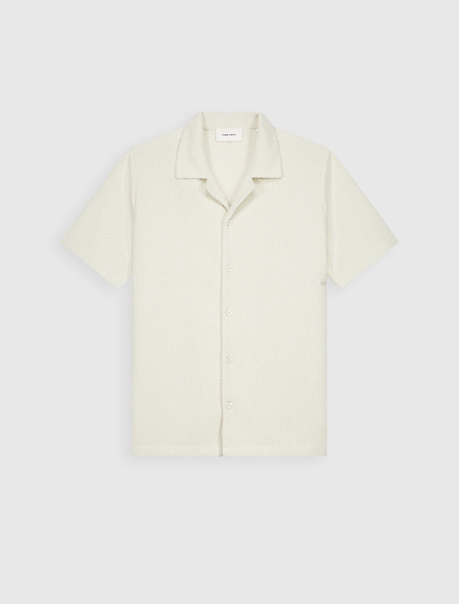 PURE PATH HONEYCOMB SHORTSLEEVE SHIRT Ecru