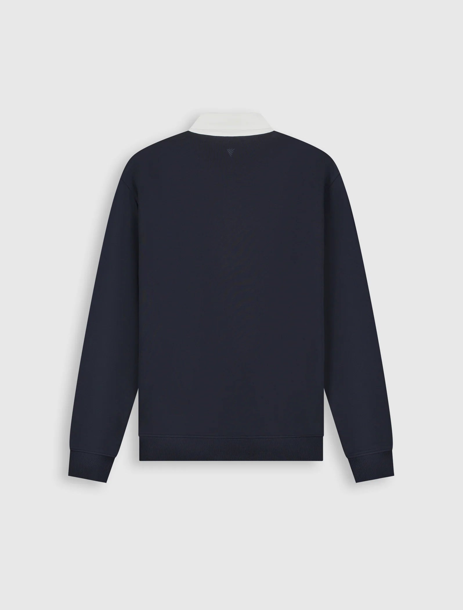 PURE PATH TWO-TONE POLO SWEATER Dark Navy