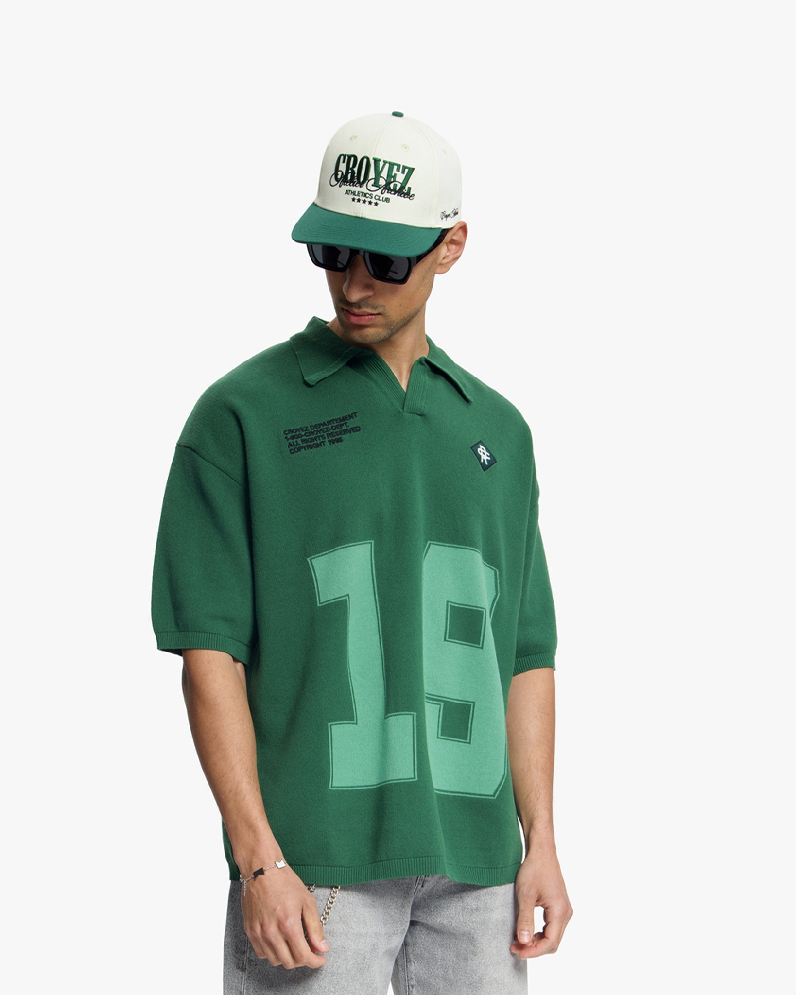 CROYEZ NOMBRE KNIT POLO Forest Green
