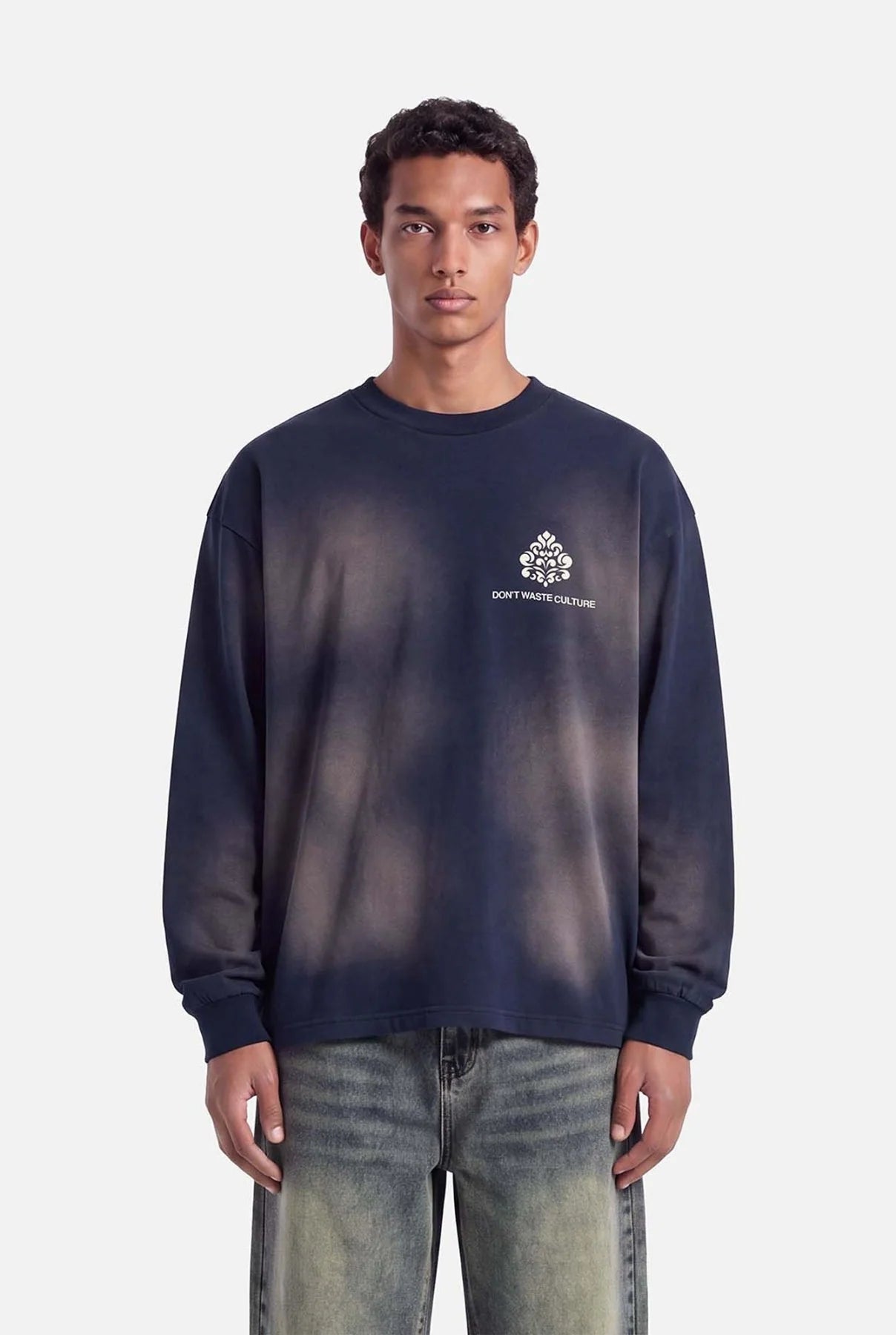 DON’T WASTE CULTURE FADE LONGSLEEVE | NAVY BLUE