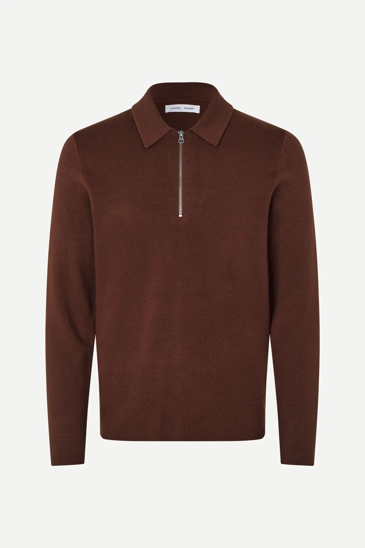 SAMSOE SAMSOE GUNA HALF ZIP 10490 | Bitter Chocolate