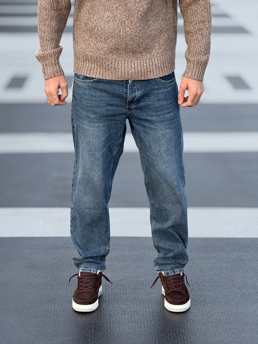 PURE PATH THE AIDEN LOOSE FIT JEANS  Denim Blue green