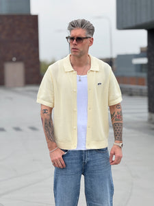 ØLÅF Knit Polo - Light Buttermilk