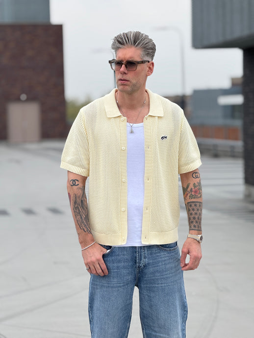 ØLÅF Knit Polo - Light Buttermilk