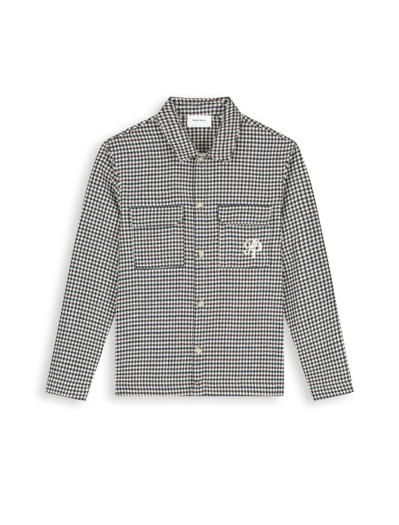 PURE PATH HOUNDSTOOTH SHIRT Ecru