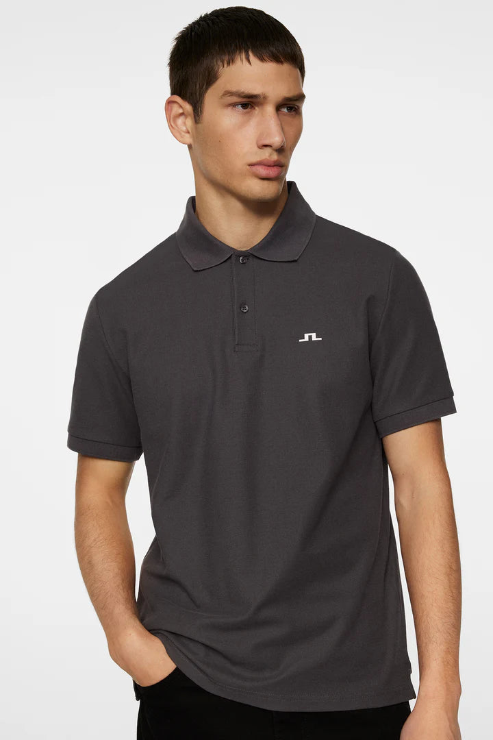 J.LINDEBERG RUDY SLIM POLO PIQUE | ASPHALT