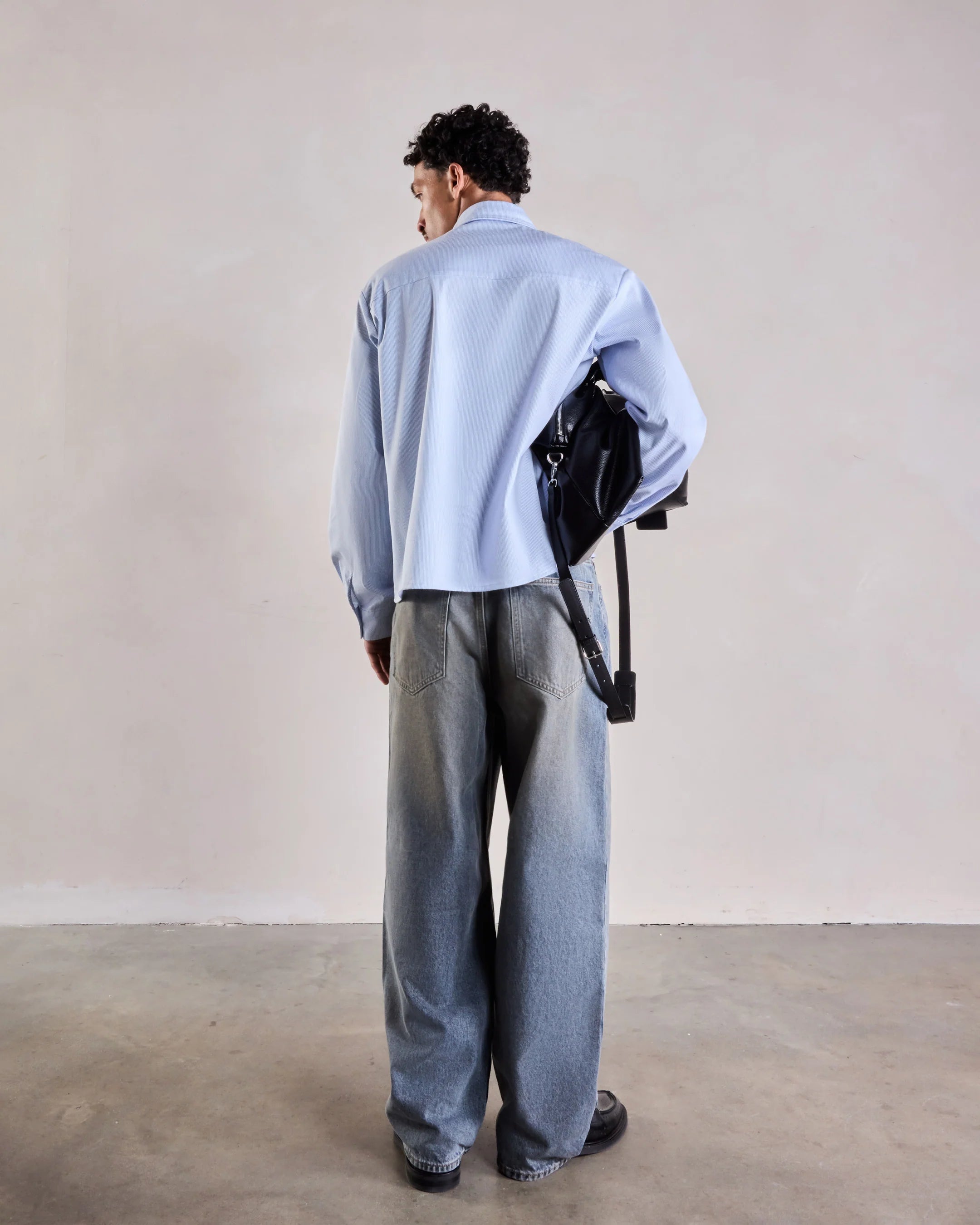 SAINT BLANC INITIALS BUTTON SHIRT Blue