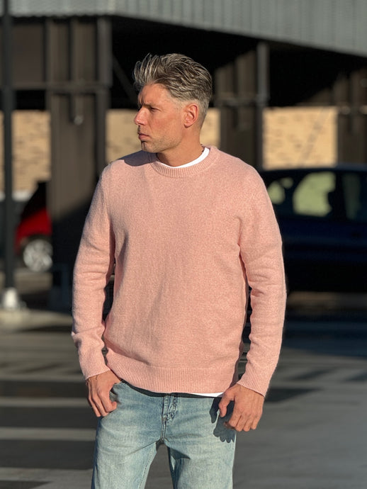 DENHAM CREW KNIT CCH - Pink Parfait