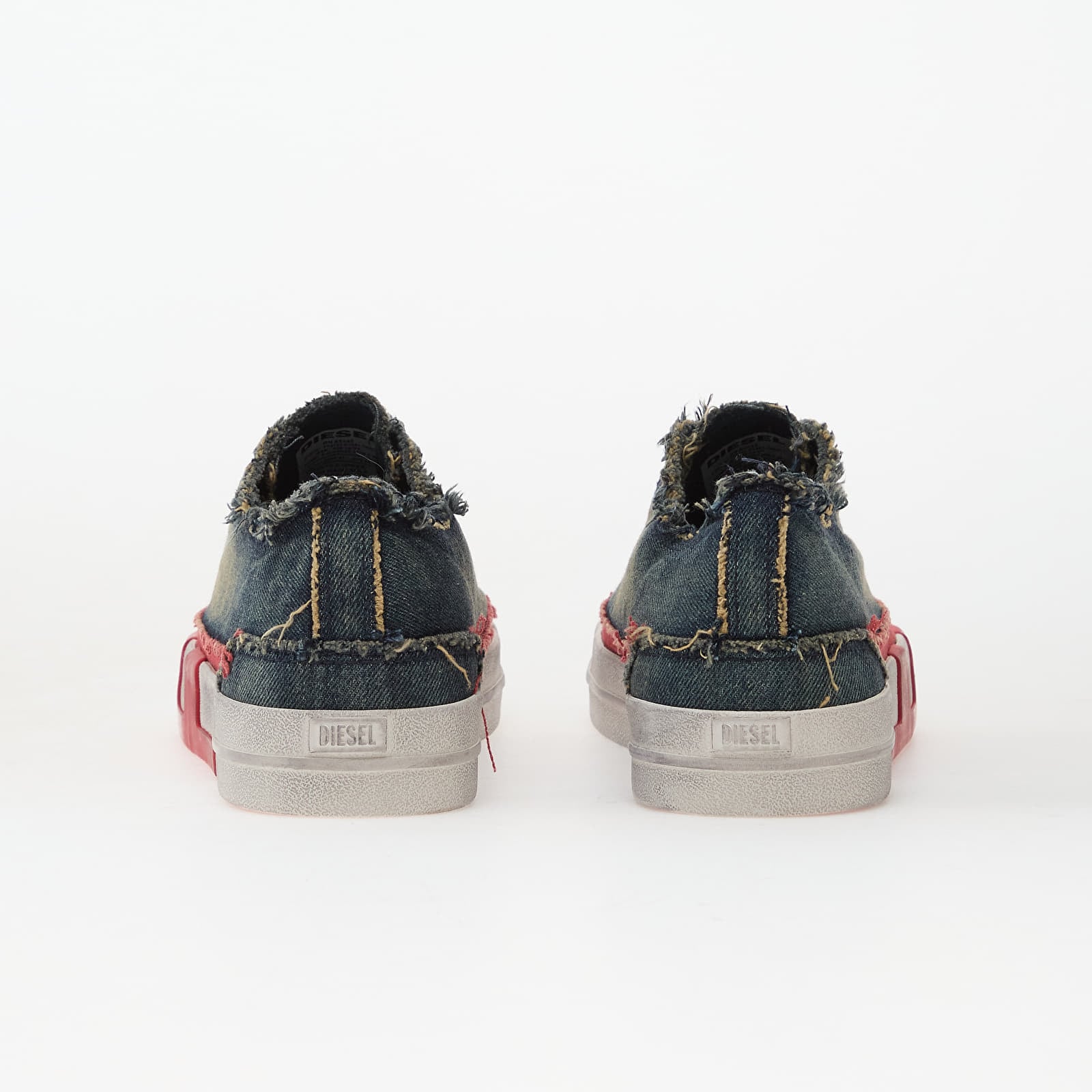 DIESEL S-D-Verse-Dirty-Effect Canvas Sneakers Indigo