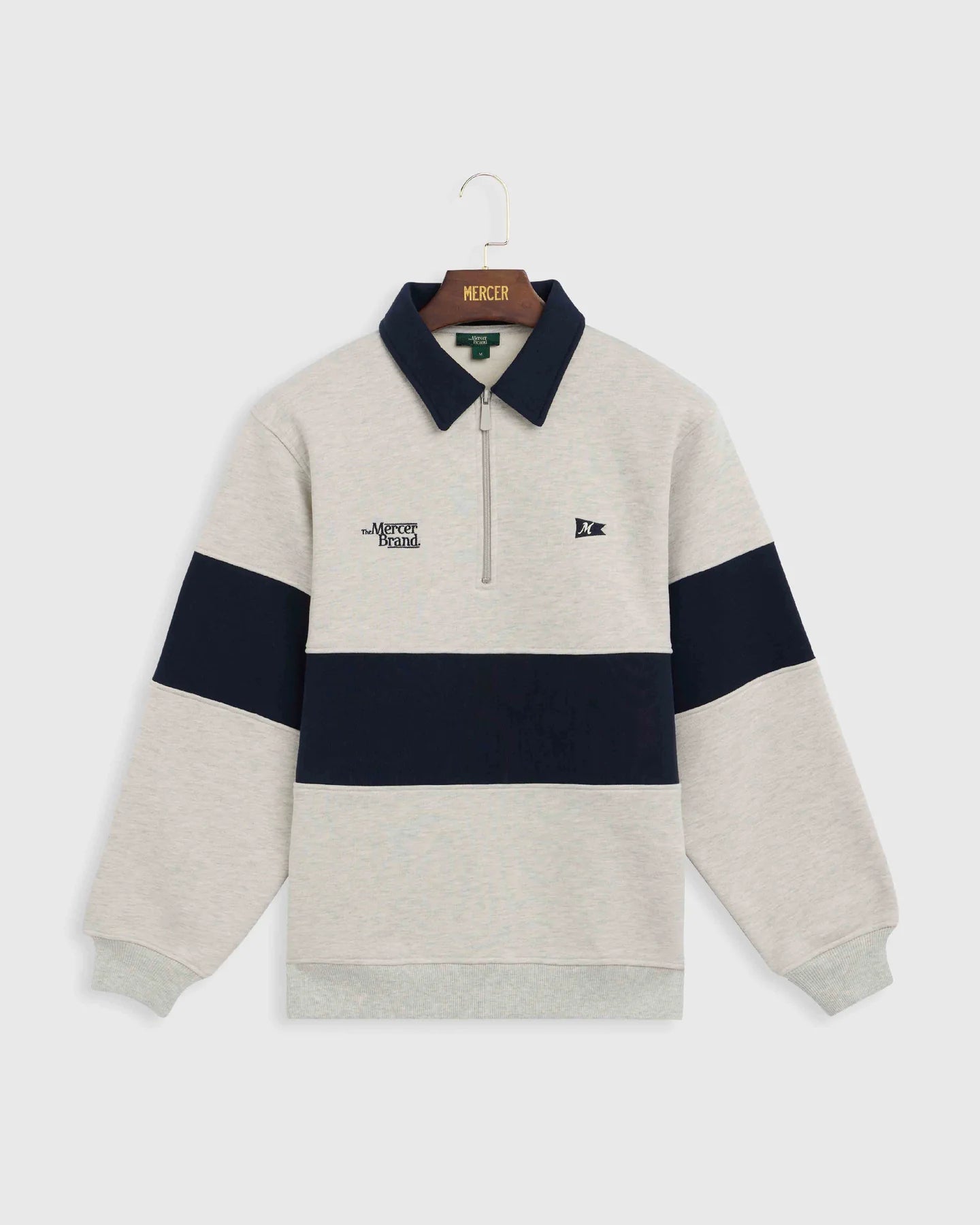 MERCER The Mercer Rugby Polo Grey