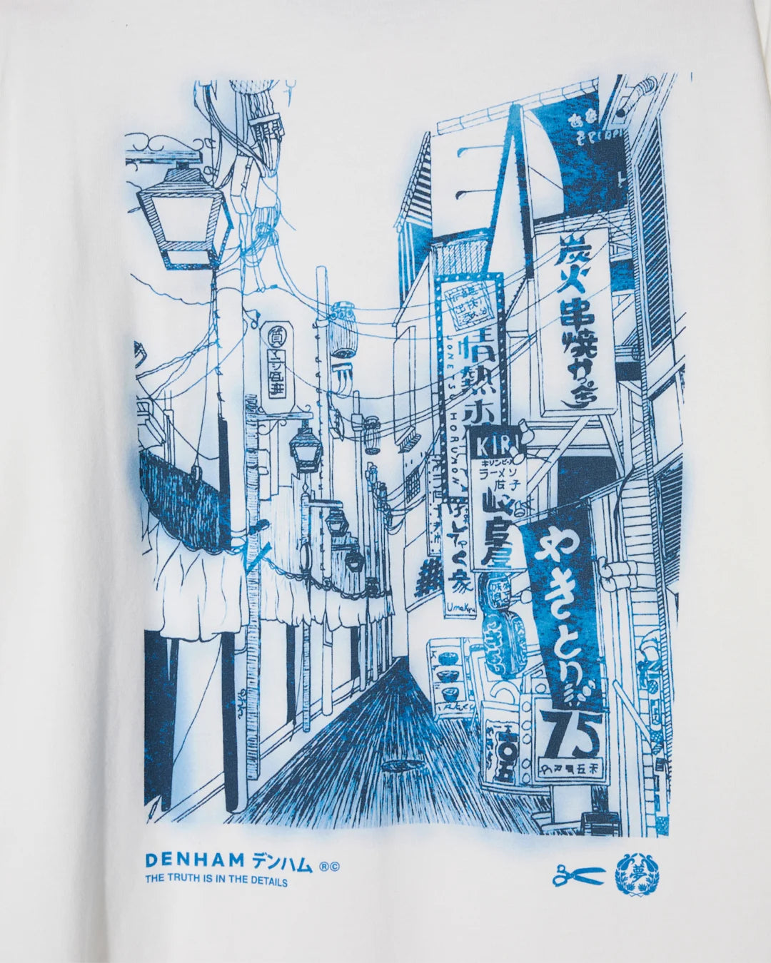 DENHAM UENO GRAPHIC TEE White