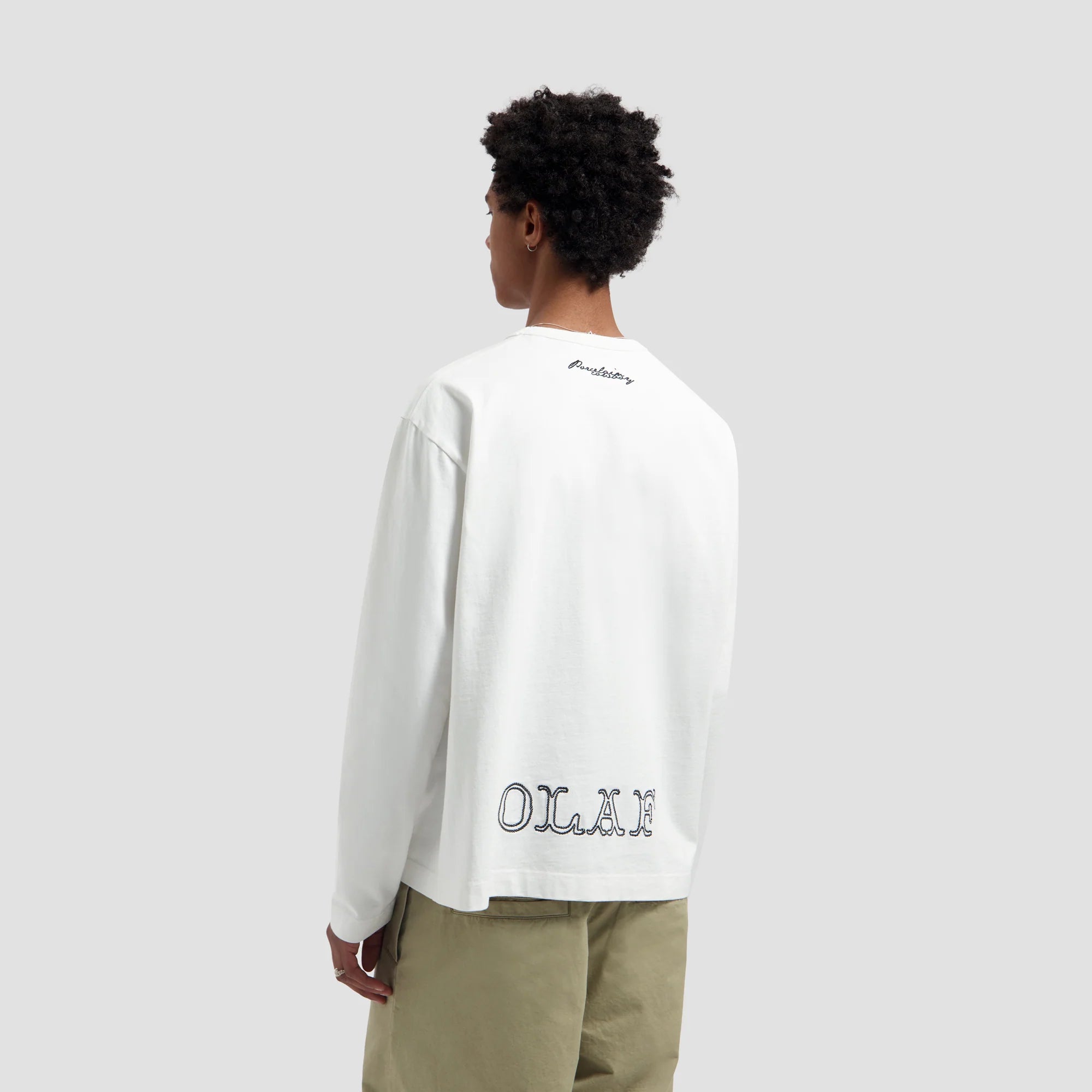 OLAF WESTERN LOGO LS TEE - OPTICAL WHITE