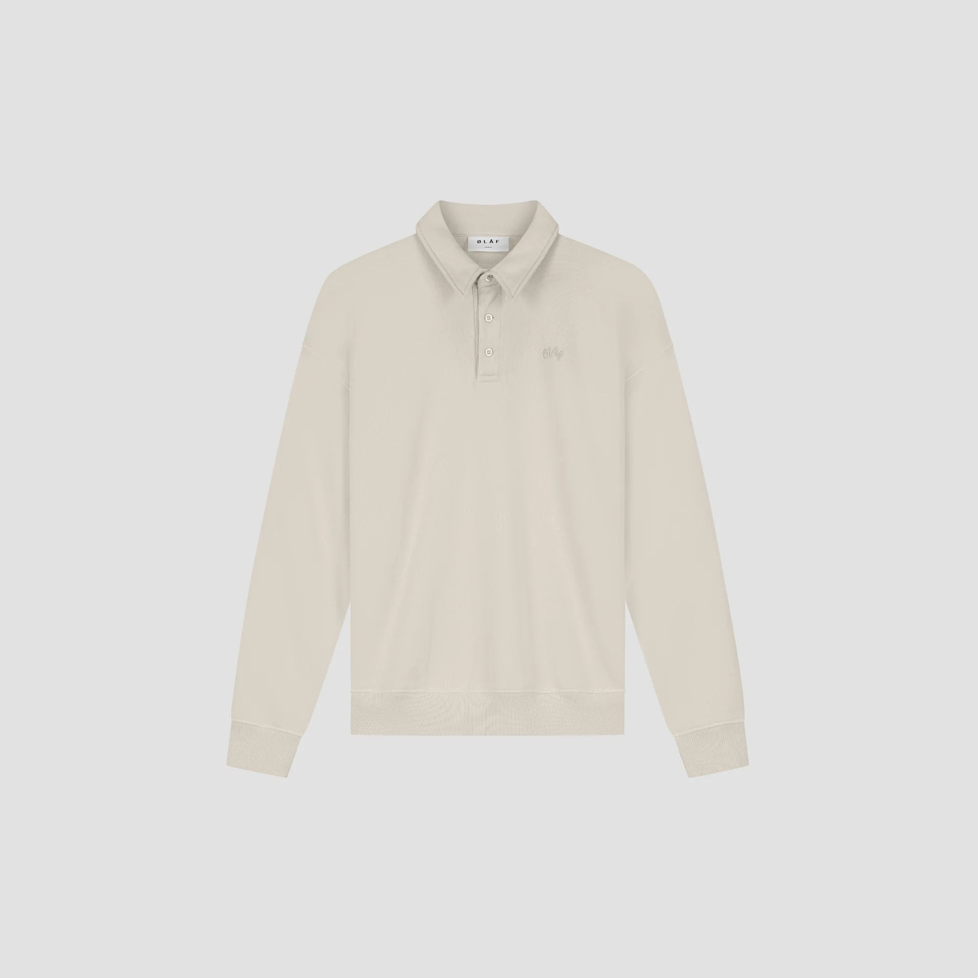 OLAF SIGNATURE OVERSIZED POLO - CEMENT