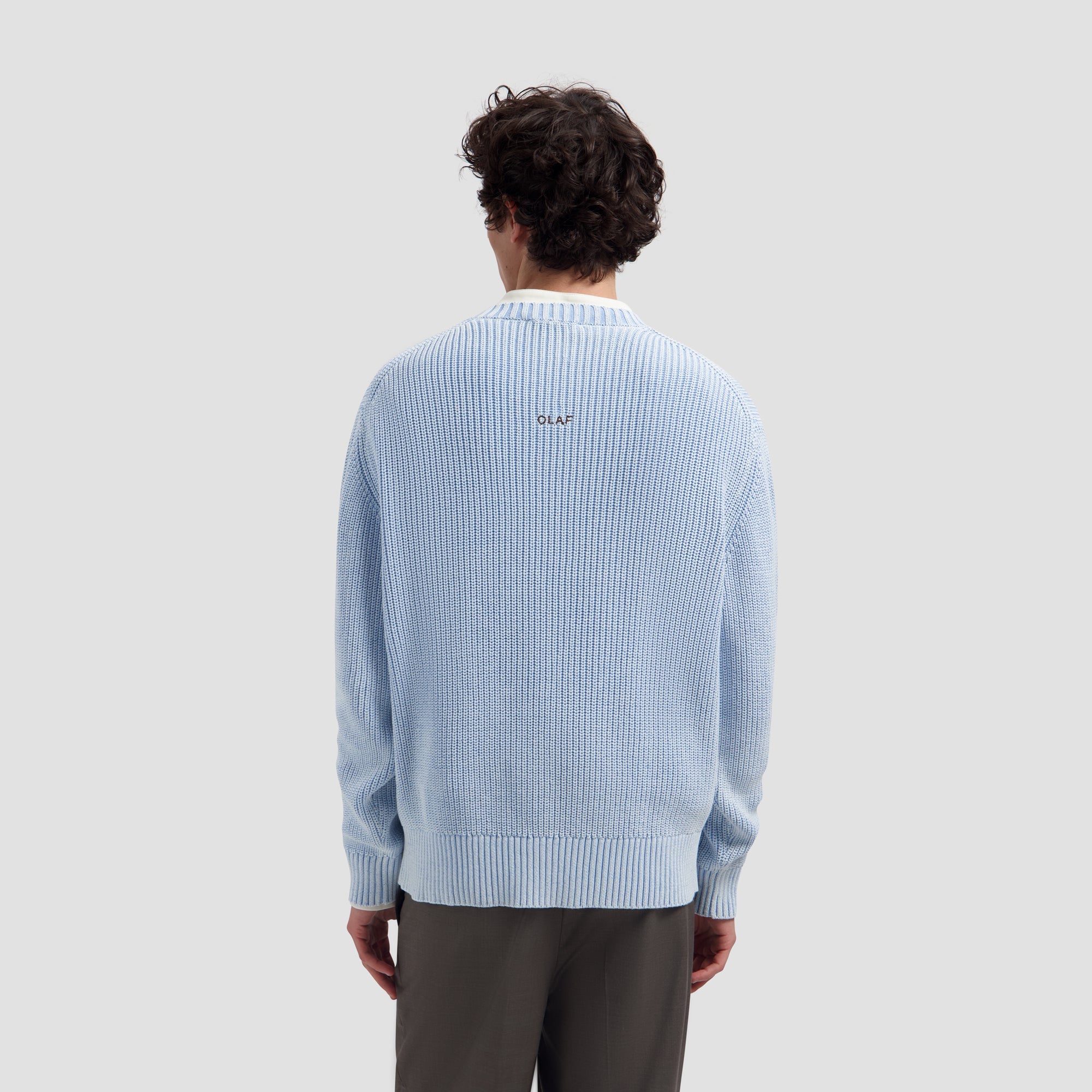 OLAF WASHED KNITTED ESSENTIAL CREW NECK - WINDSURFER
