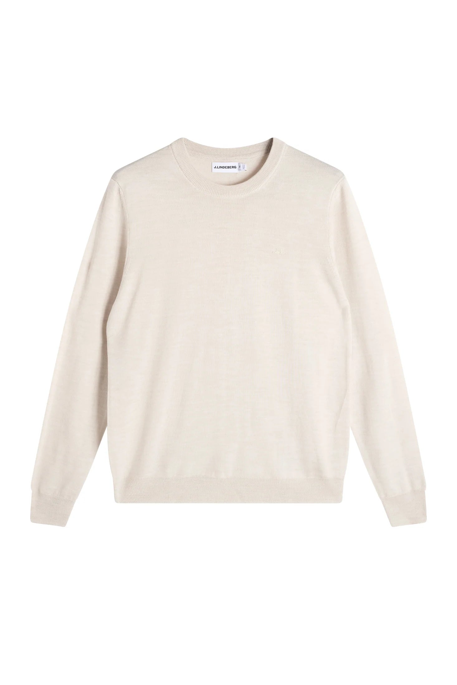 J.LINDEBERG Keane Merino Crew Neck Moonbeam Melange