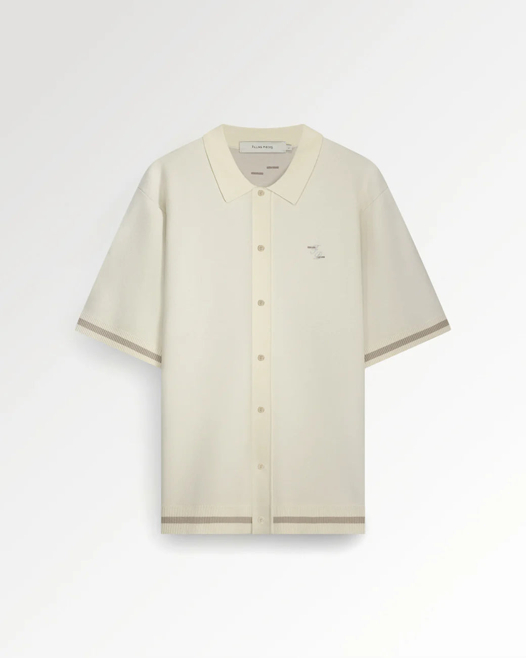FILLING PIECES KNIT SHIRT GARDENER ANTIQUE WHITE