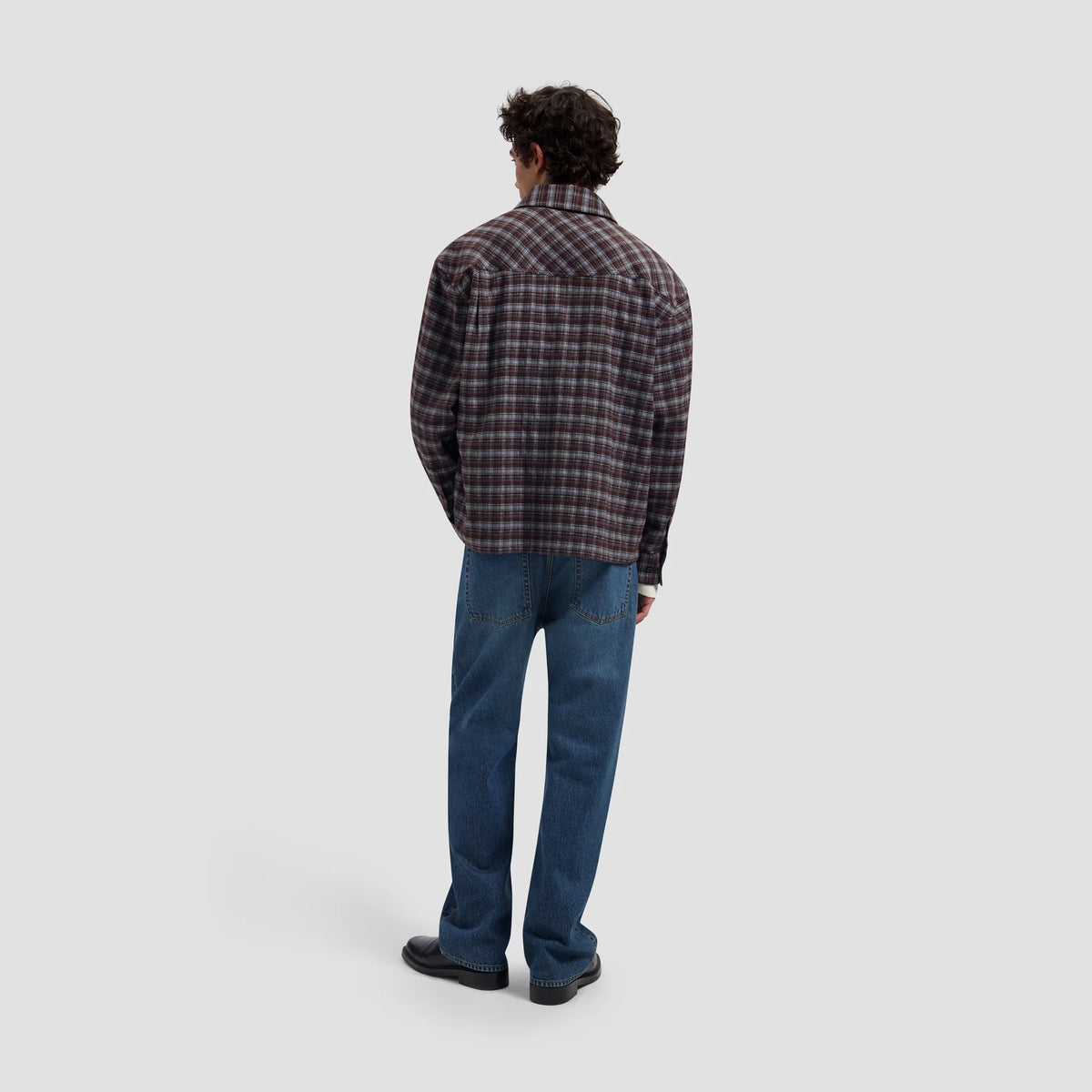 OLAF FLANNEL BOXY SHIRT - CHOCOLATE PLUM/WINDSURFER