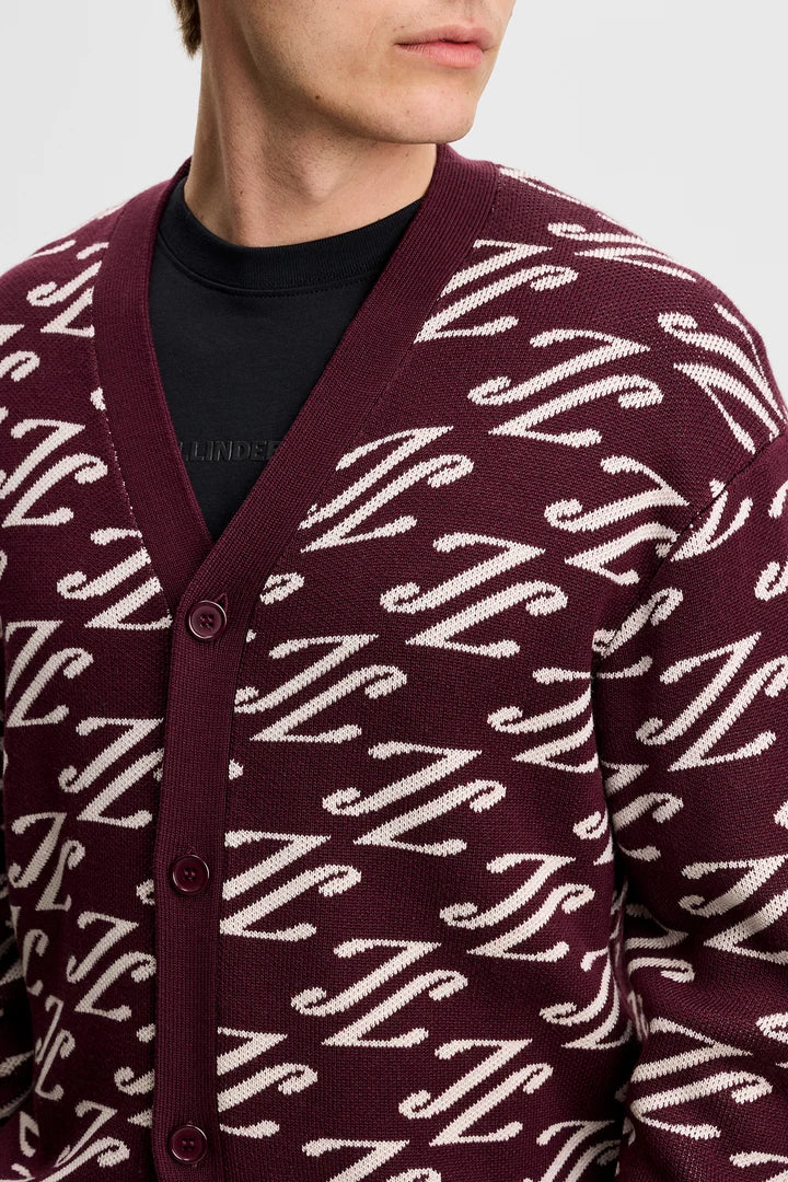J.LINDEBERG DENNY JACQUARD CARDIGAN | Winetasting