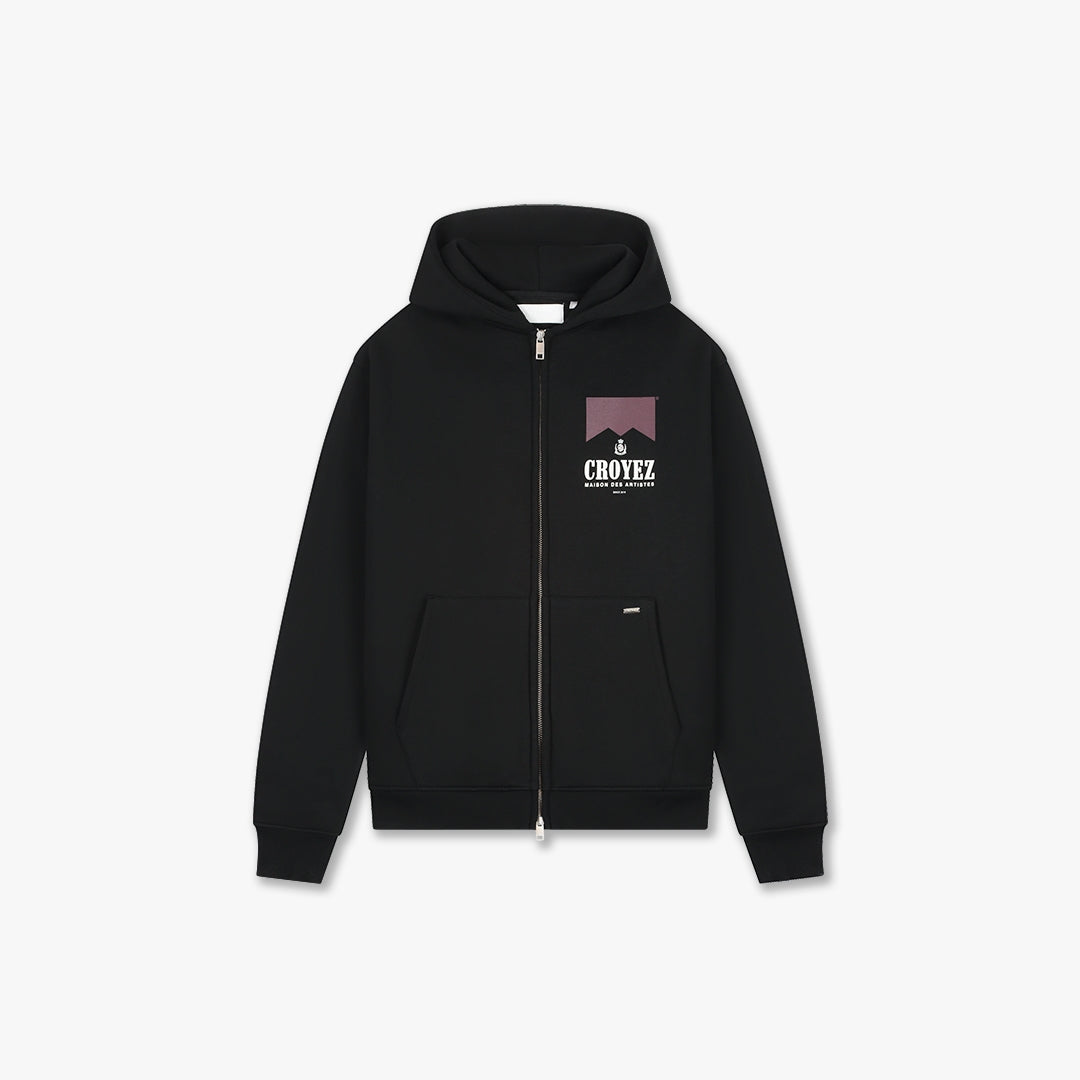 Croyez Maison Fumes Zip Hoodie  Black