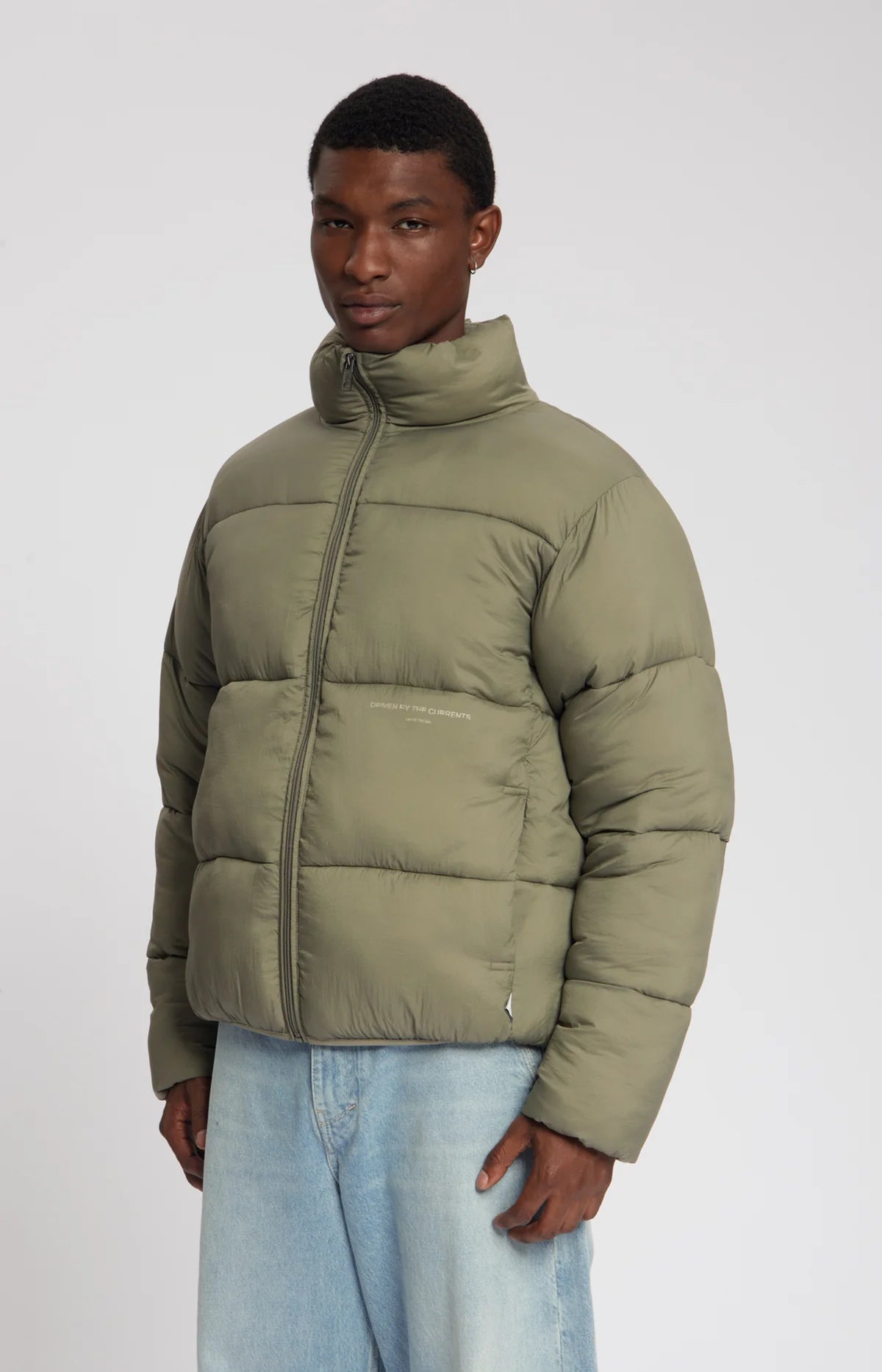 LAW OF THE SEA HAZE SHORT PUFFER JACKET Martini Olive