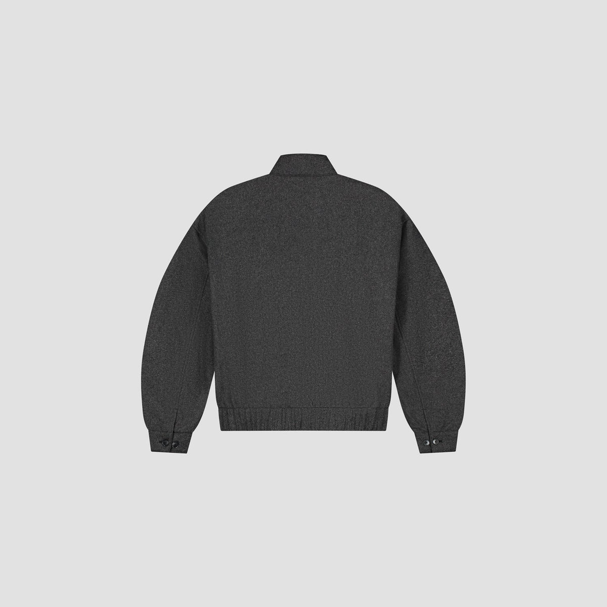 OLAF WOOL HERRINGBONE ZIP JACKET Charcoal