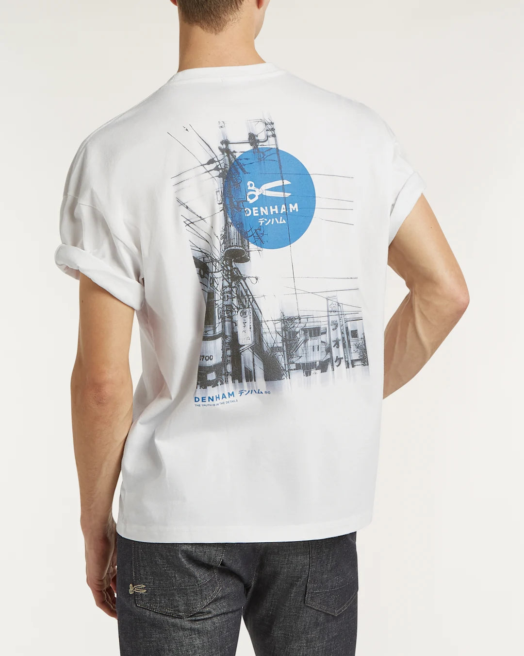 DENHAM YANAKA GRAPHIC TEE White