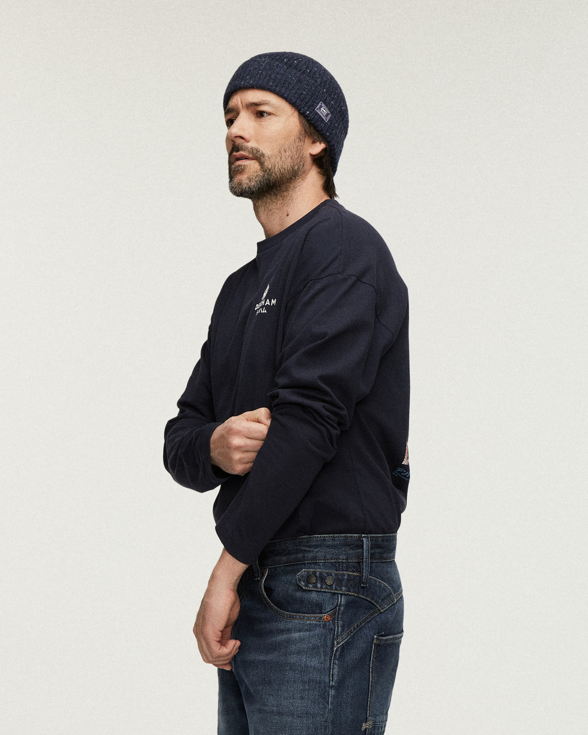 DENHAM TSUBAKI LS TEE | Navy Blazer