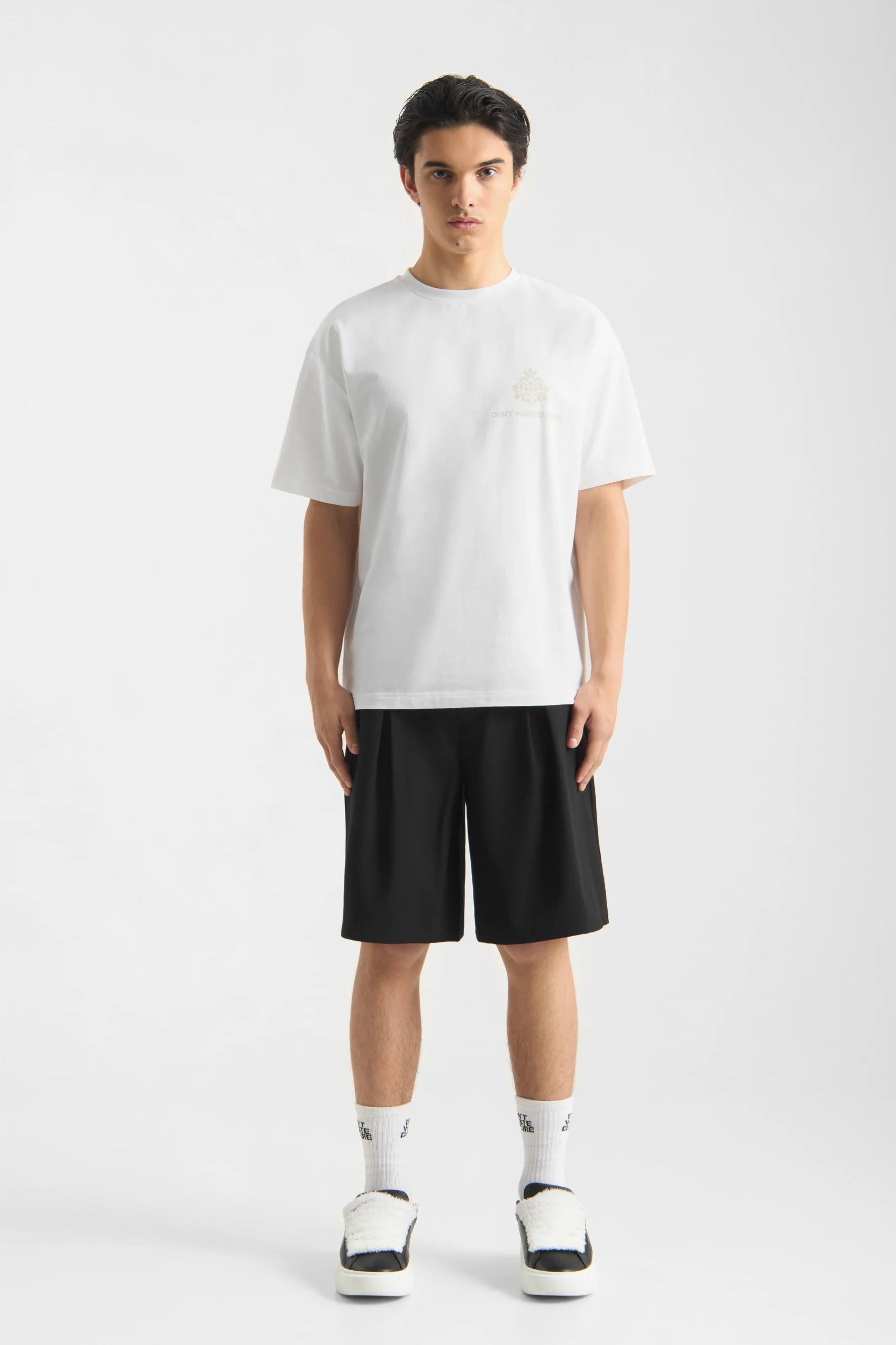 DON’T WASTE CULTURE HILDARA JORTS | BLACK