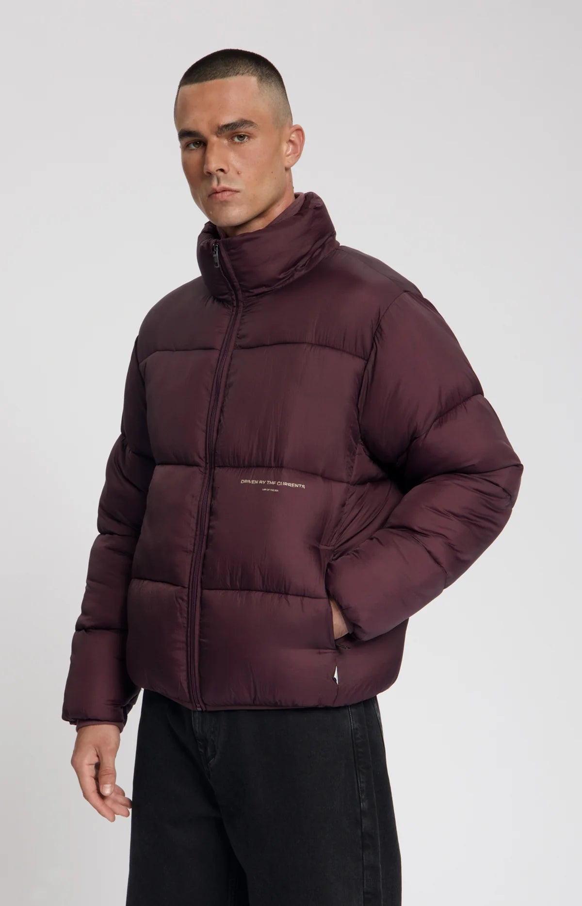 LAW OF THE SEA HAZE SHORT PUFFER JACKET Huckleberry