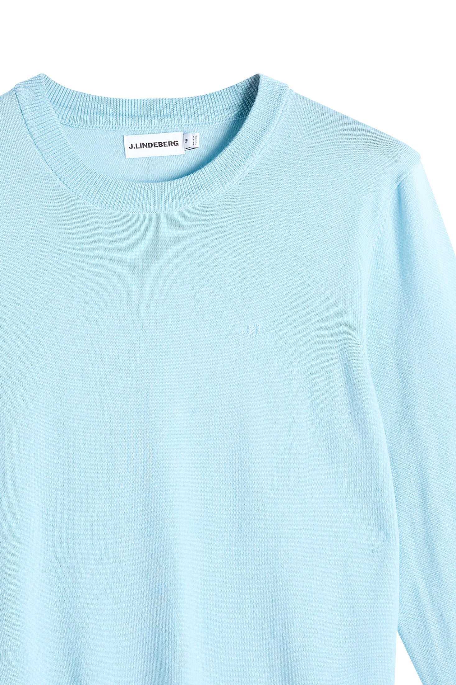 J.LINDEBERG Keane Merino Crew Neck Forget Me Not
