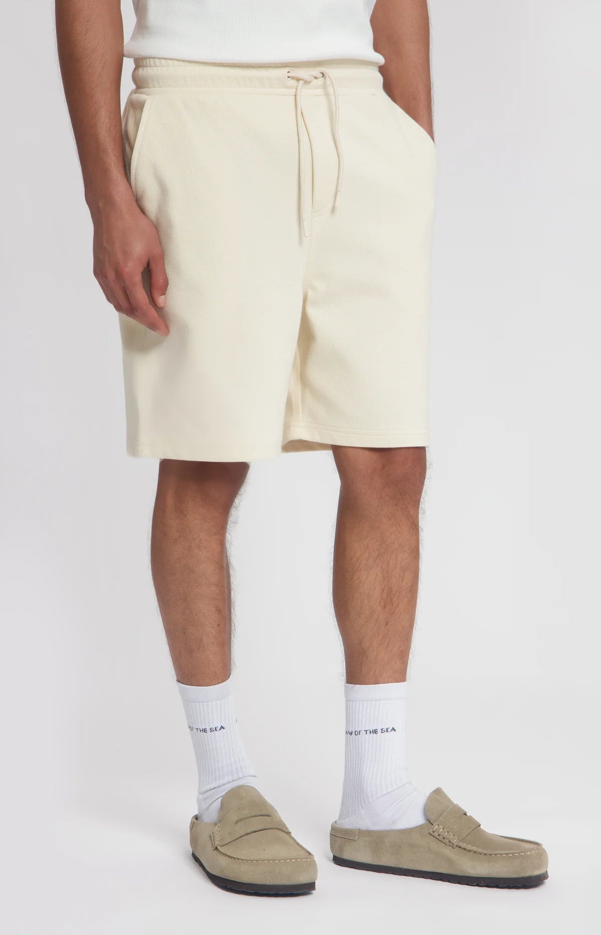 LAW OF THE SEA SAMUDRA STRUCTURED SHORTS Sky Almond Milk