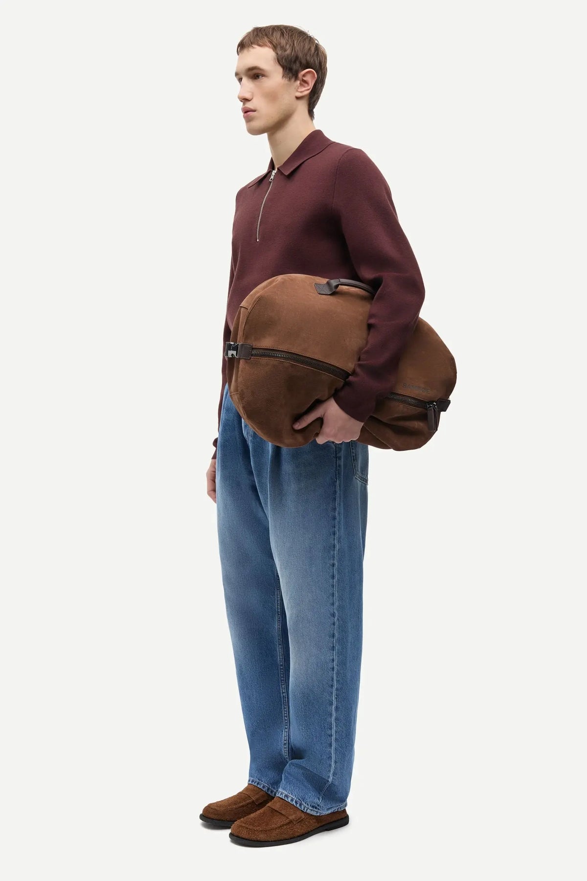 SAMSOE SAMSOE GUNA HALF ZIP 10490 | Bitter Chocolate