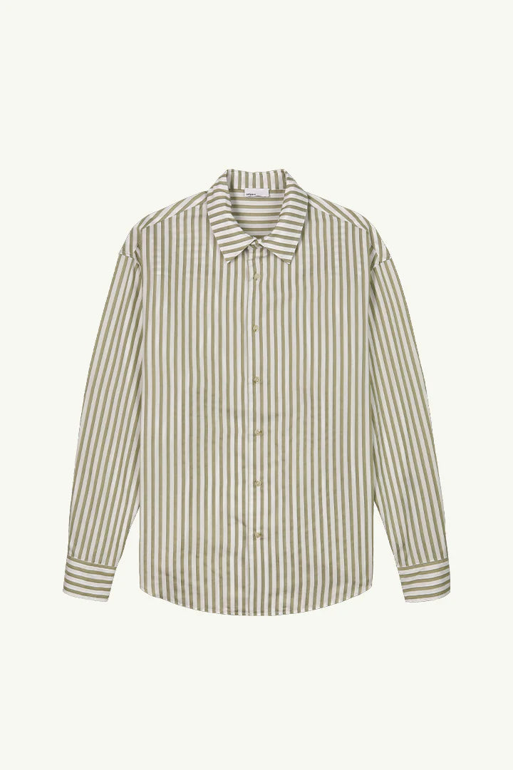 Ampére Gerrit Light Woven Oversized Shirt in Abbey Stone