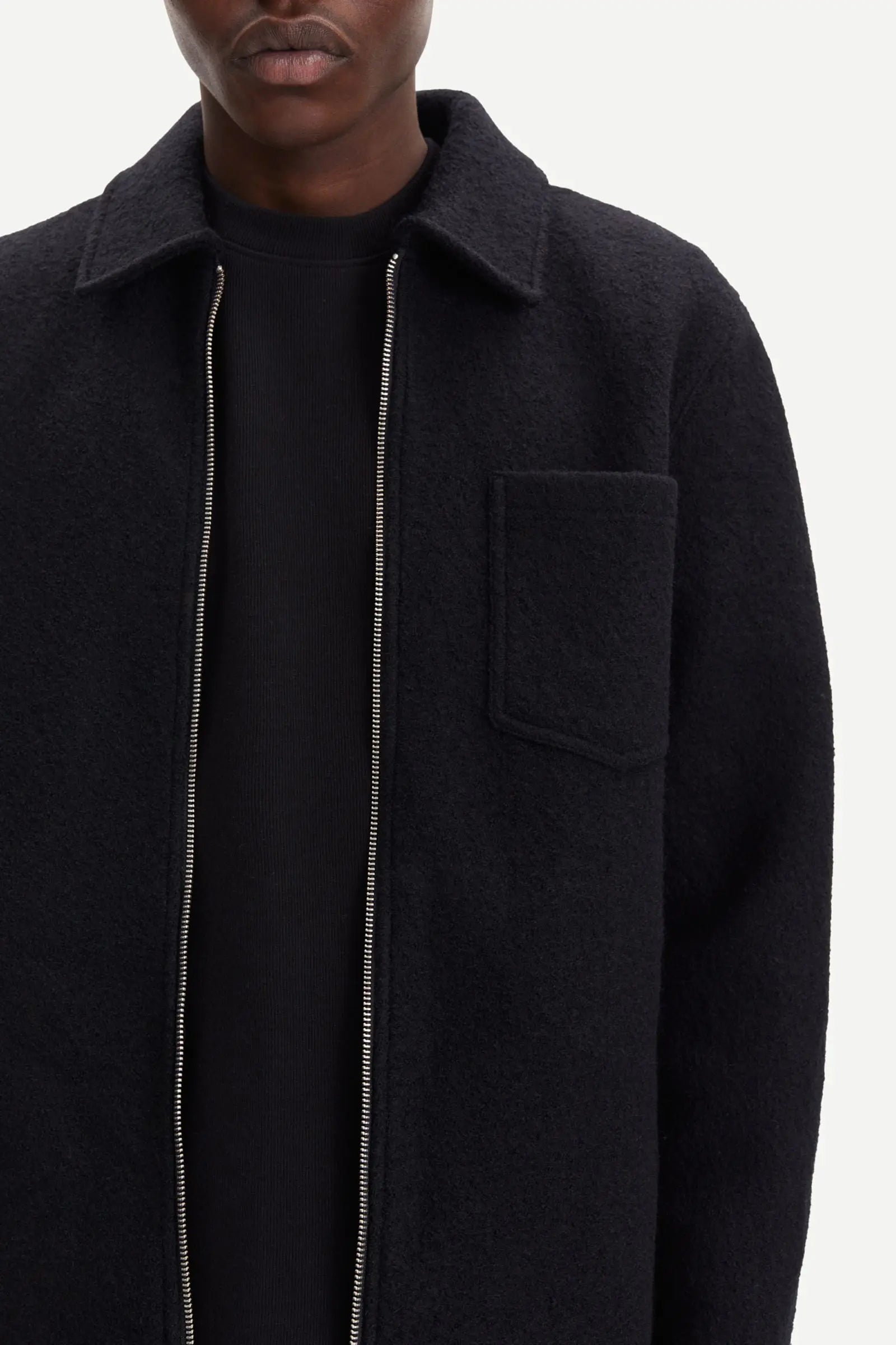 SAMSOE SAMSOE HANNES FULL ZIP 14612 Black