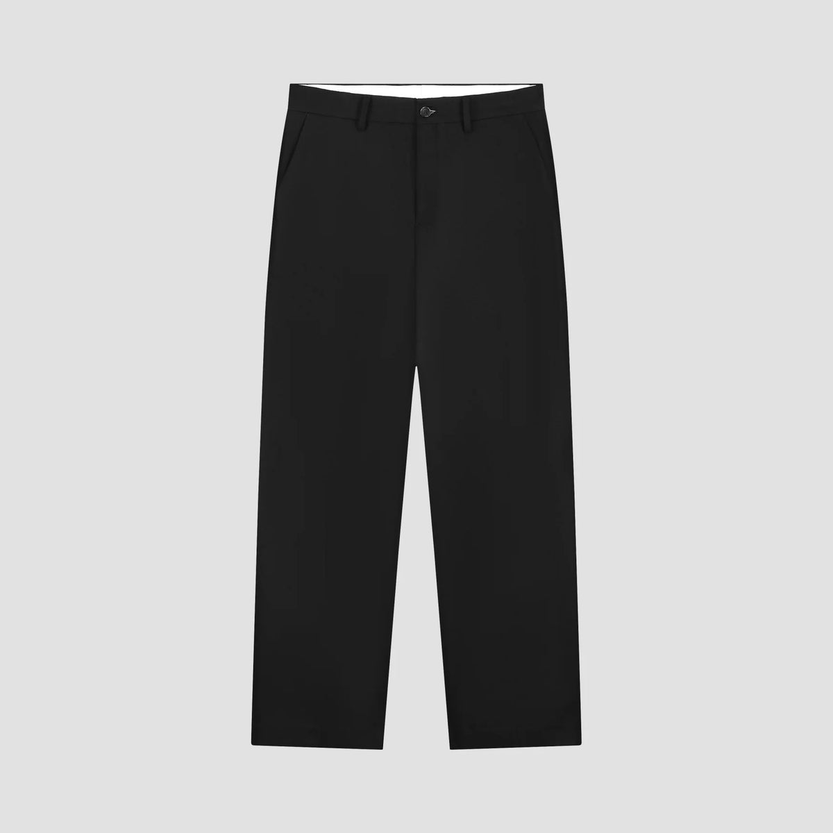 OLAF WOOL BARREL LEG PANT Black