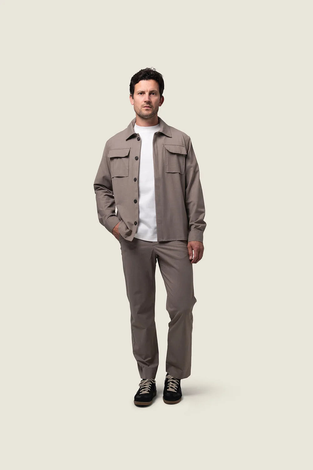 DUQUEZZI CESARE WOOL BLEND PANTS | CARAMEL SYRUP